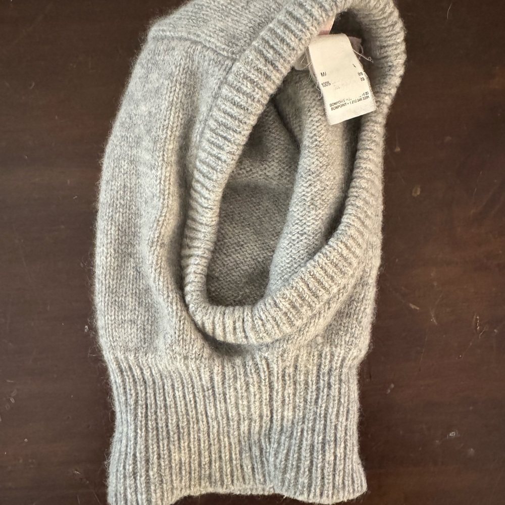 Cozy Gray baby hat balaclava
